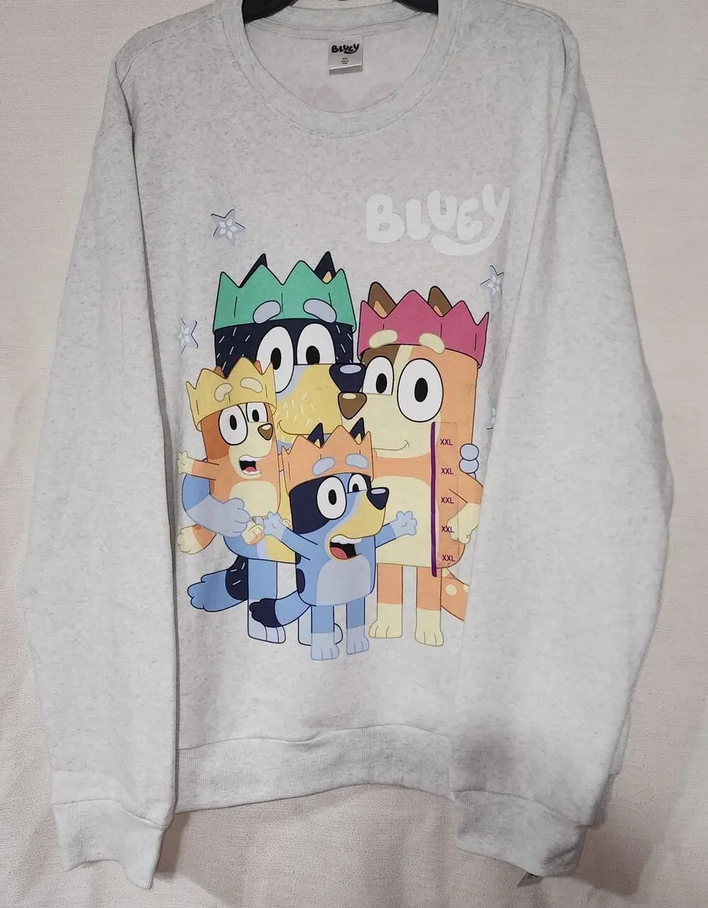 Bluey family gray sweatshirt men's XXL